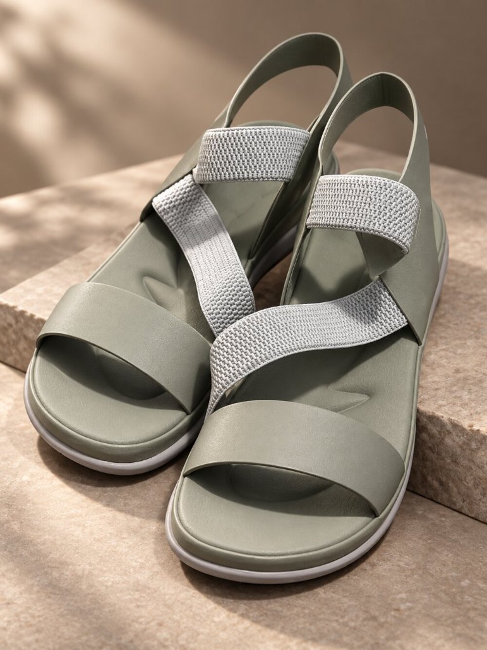 Sage green sandals